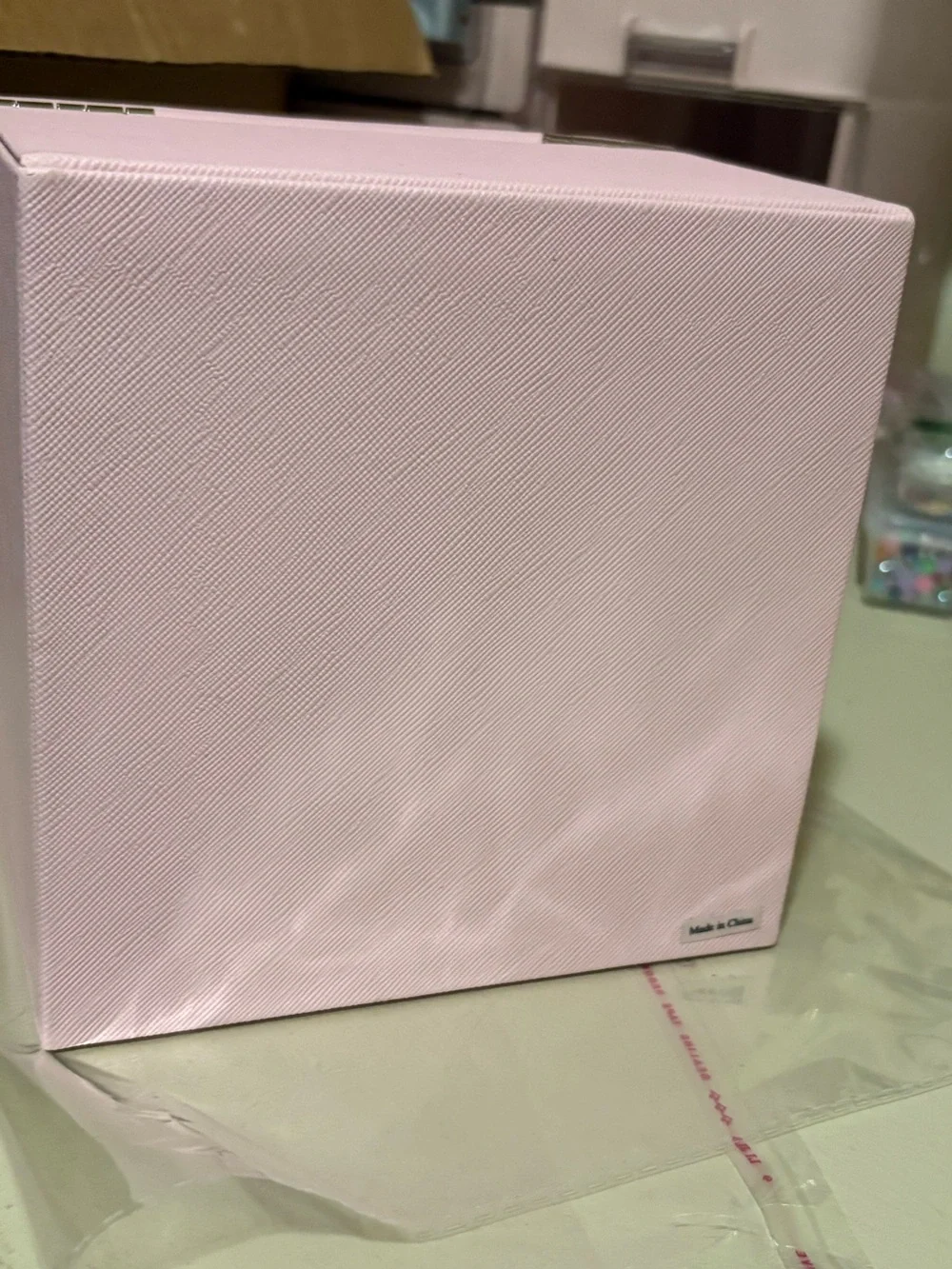 Pandora Pink Jewelry Box with Mirror and Gray Interior